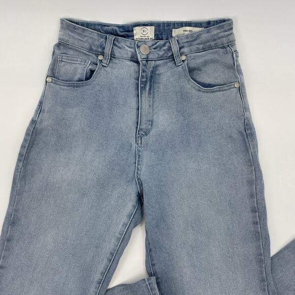 COTTON ON High 90's Jeans Womens Size 10 Heavy Denim Tapered Leg Light Wash - Picture 2 of 13